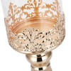 Candle Holder Ornament European Style Wrought Iron Glass Candlestick Wedding