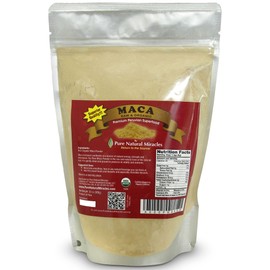 Pure Natural Miracles Organic Peruvian Maca Root Powder (16 oz) - Raw & Nutrient-Dense Adaptogenic Superfood - Supports Energy, Hormonal Balance & Endurance - Non-GMO & Vegan Wellness Booster