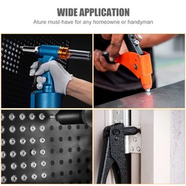 Blind Rivets Aluminium Rivets Pop Rivets Set 4 mm x 6 mm Blind Rivets Assortment Large Head Black Pop Rivets Pack of 100 Rivets Anthracite Dome Rivet for Rivet Tool Blind Rivet Pliers