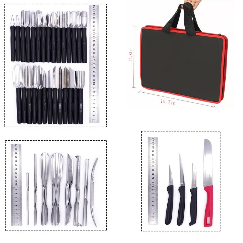 Hniuyun 80pcs/Set Multifunctional Portable Vegetable Fruit Food Engraving Peeling Kitchen