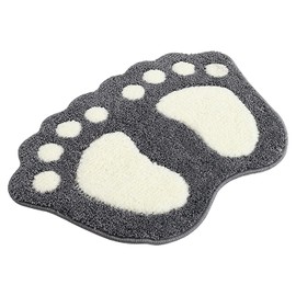 Bathroom Rug mats, Non-Slip Foot mats, Bathroom Simple Water-Absorbent Household Foot mats, Light Gray (48 * 67)