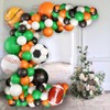 Sport Theme Balloons Arch Kit,Black Orange Green White Latex Balloons