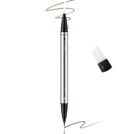 GEUUFEA Makeup Remover Pen, 3-in-1 Waterproof Brown Liquid Eyeliner, Quick Fix Cleanser Eraser Pen, Liquid Eyeliner Eraser for Instant Correction, Travel Size Makeup Corrector Stick