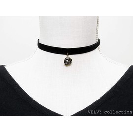 Velvy Original Cool Simple Mode Black Choker Necklace c225, Cotton, No Gemstone