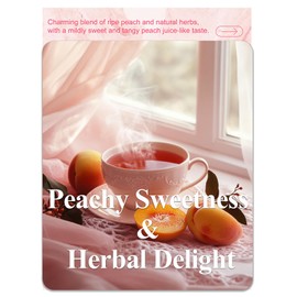 LOOMICA Peach Herbal Tea, Caffeine-Free, Peach Tea Bags with Rosehip, Hibiscus, Chamomile & Orange Peel, Naturally Balanced Sweet & Tangy, Refreshing Fruity Herbal Blend, No Artificial Sugar, 20 Counts