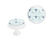 6 Pack White Drawer Pulls Knobs, Starfish Cabinet Knobs Crystal