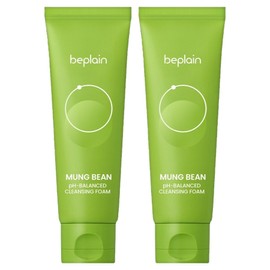 Be Plain [Vegan Beauty] B.Plain Mung Bean Mild Acidic Cleansing Foam, 80ml, 2 Pieces / [비건뷰티] 비플레인 녹두 약산성 클렌징폼, 80ml, 2개