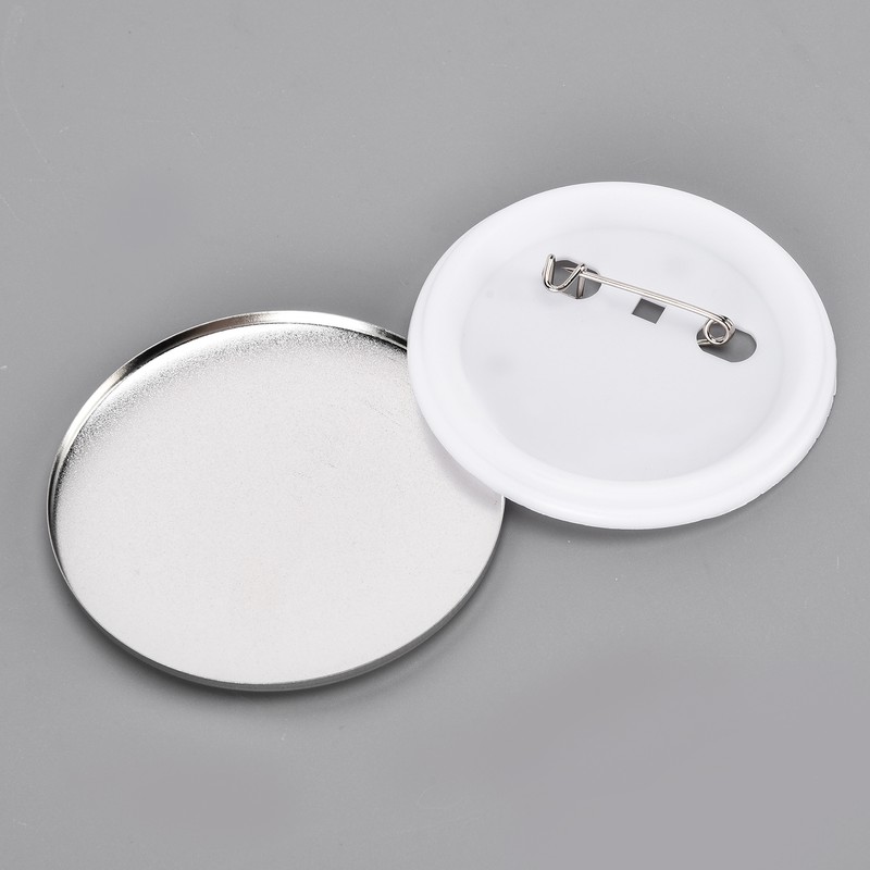 100Pcs Badge Back Cover Tinplate Plastic Base Avoid Rust Firm
