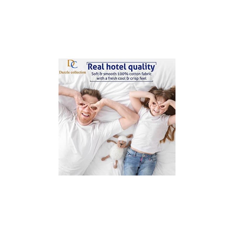 100% Egyptian Cotton Flat Sheet Super Soft Breathable Hypoallergenic Easy