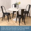 V&LX 33" Metal Chairs Distressed Style Kitchen Dining Chairs Stackable