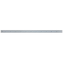 Brown & Sharpe 599-323-1205 Chrome Finish Tempered Steel Rule, 12" Length