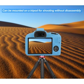 Pocoukate Case for Canon EOS R100 Camera, Soft Silicone Protective Cover Skin with EOS R100 Screen Protector Accessories for Canon EOS R100 Mirrorless Camera Silicone Case - Blue