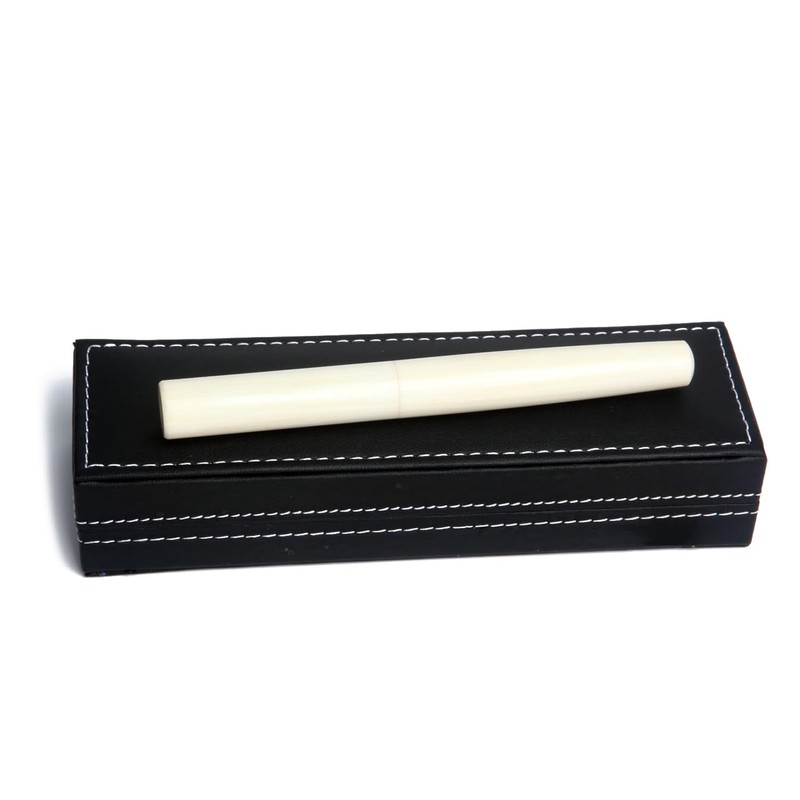 SeventyTwo Handmade Glass Dip Pen, Ivory White, Fine Point, Classic