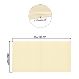 sourcing map 3pcs Basswood Sheet 12 x 8 x 1/16 Inch Unfinished Wood Boards Plywood for Crafts Laser Cutting with Smooth Surfaces