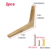 Antrader 2PCS Wooden Shelf Brackets,Solid Wall Mount Wood Shelf Bracket,Wood