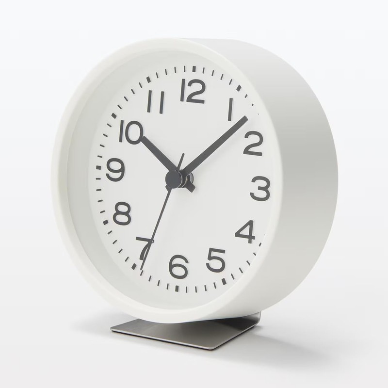 MUJI MJ-ACSW2 44275702 Analog Watch, Small (with Stand), White, 4.9