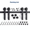 EaseLife 12 FT Double Door Sliding Barn Door Hardware Track