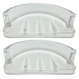 2-Piece Bar Saver Recessed Shower Shelf Holder, Suction Cup Soap Dish with Self Draining Holes, Easy Clean, Ideal for Bathroom Showers