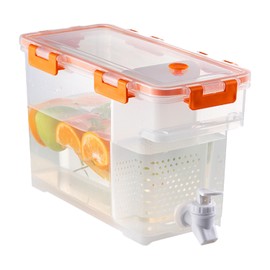 HURRISE Dispensador De Bebidas De Plástico con Espitas, Dispensador De Bebidas para Refrigerador, Dispensador De Bebidas con Espita, Recipiente De Limonada De Jugo Helado De 3,5 L