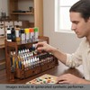 OPHIR Wooden Paint Organizer for 104 Bottles with 2 Brush