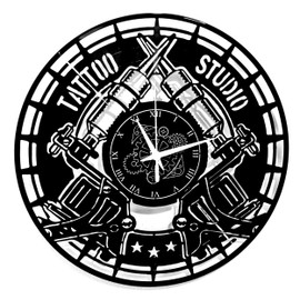 Instant Karma Clocks Vinyl Wall Clock Vintage Handmade Vinyl Record Design Decor Tattoo Shop Ink Studio