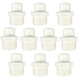 XINWOO Faucet Adapter Fitting Connections Parts for Water Filters/Reverse Osmosis RO Systems(3/4 NPT Male x 1/2 Male,10 Pack)