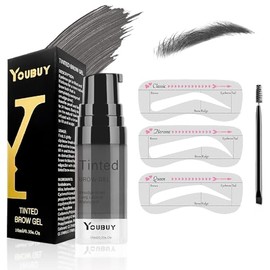 FUWEN Gel para Cejas, Kit de Tinte para Cejas Marrones, Gel para Cejas Natural Impermeable de Secado Rápido, Pomada para Cejas Semi Permanente con Cep