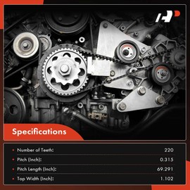 A-Premium Engine Timing Belt Compatible with Jeep KJ Series Liberty 2005 2006, 2.8L