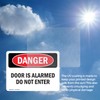 (2 Pack) Door Is Alarmed Do Not Enter OSHA Danger