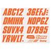 STIFFIE Shift SH12 Orange Boat PWC ID Numbers Decals Registration
