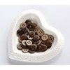 GANSSIA Coconut Shell Buttons Small Size 1/2 Inch (12.5mm) 4