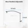 Shower Head Extension Arm, 16'' Solid Brass and Premium Stainless