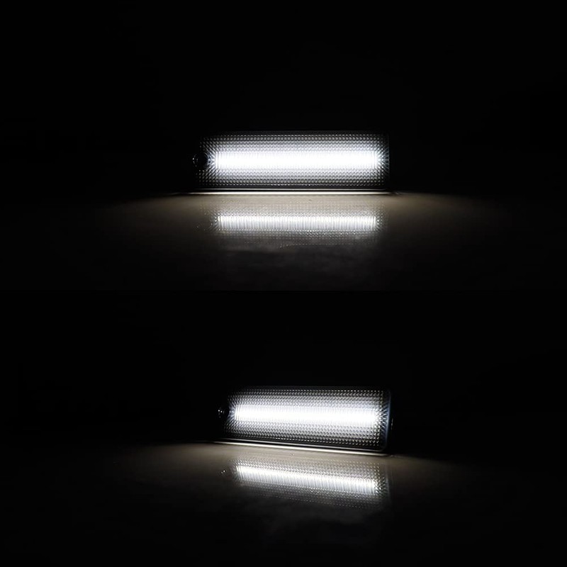 KENRTIR Smoked Lens White LED Rear Side Marker Lamps Compatible