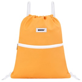 Drawstring Backpack String Bag Sackpack Cinch Water Resistant Nylon for Gym Shopping Sport Yoga by WANDF