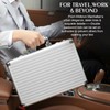 BAGAKE Locking Briefcase, Metal Brief case with Dual Combination, Aluminum