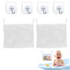 2 PCS Bath Toy Net, Bath Toy Holder, 2PCS Fold-Able