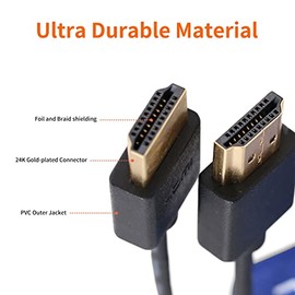 2.0 HDMI Cable Enrollado 4K HDMI a HDMI Cable de Alta Velocidad delgado HDMI macho a macho extensor Cable en espiral para Atomos Ninja V, Sony a7siii,