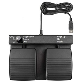 ECS USB Double Button Foot Pedal, Music Page Turner