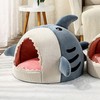 Cat Cave Mat House Shark Shaped Warm Versatile Decorative Cozy
