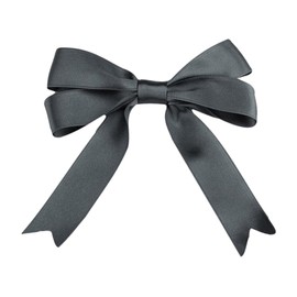 Ribbon Bazaar Luxious® Double Faced Satin 1 inch Charcoal by The Yard 100% Polyester Ribbon