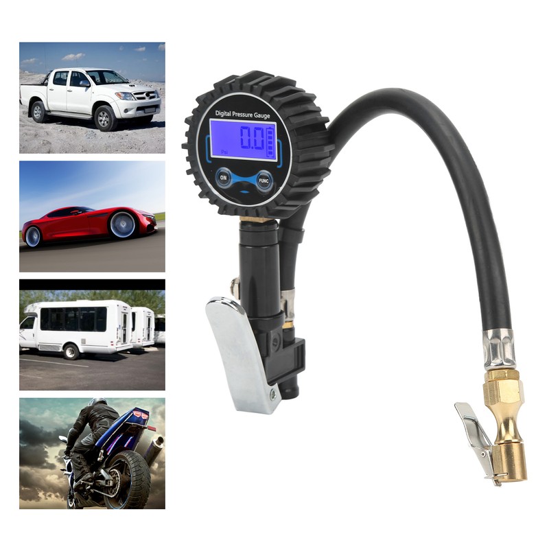 0‑200PSI Tire Inflator with Tire Pressure Gauge LCD Digital Display