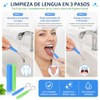 Limpiador de Lengua, 2 de Acero Inoxidable con Estuches (Azul;