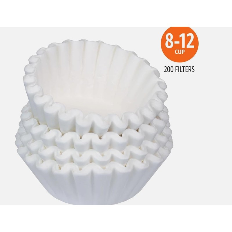 Coffee Filters 8-12 Cup, 200 Count, Basket Coffee Filter, Paper