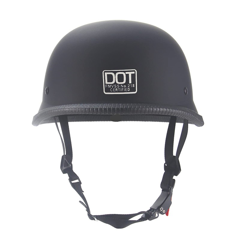Motorcycle Helmet German Style Half Helmet Skull Cap Adult Men