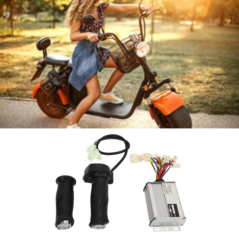48V 1000W Brushed Controller and Throttle Grip For Electrical Scooter