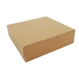 Southern Champion Tray 0953K Kraft Paperboard Non Window Lock Corner Bakery Box, 9" Length x 9" Width x 2-1/2" Height (Case of 250)