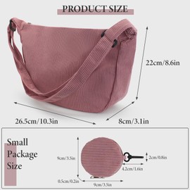 Andiker Crossbody Bags for Women, Large Capacity Canvas Shoulder Bag with 1 Detachable Small Bag Adjustable Strap Trendy Solid Color Ladies Cross Body Bags for Daily Use Travel (Black)