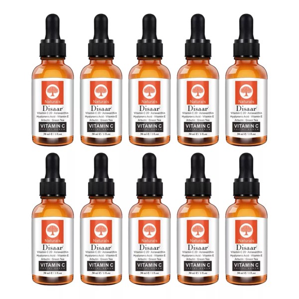 Dissar 10pz Vitamina C Serum Facial Con Acido Hialuronico Anti-edad