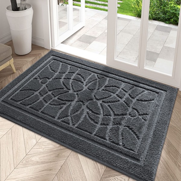 DEXI Front Door Mat for Home Entrance, 24"x36" Non-Slip Absorbent