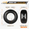 (2PCS) 18x8.50-8 Lawn Mower Tires with Rim, Natural Rubber Turf